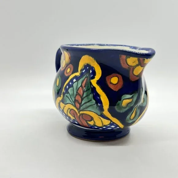 Talavera Hand Painted Pottery Creamer - Picture 3 of 6